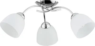 Obrázek produktu pro Chromované stropní svítidlo se 3 bílými stínidly AVILA 3xE27 15W ALF62353 Alfa