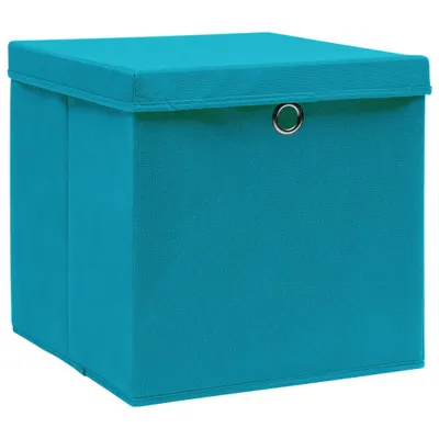 Immagine prodotto di Scatole con Coperchi 10pz Azzurre 32x32x32 cm Tessuto