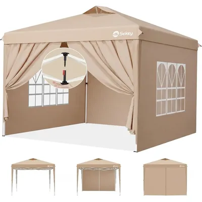 Produktbild von Pavillon Partyzelt Gartenzelt - 3 x 3 m - Wasserdicht - 4 Seitenwände - Für Terrasse, Garten und Veranstaltungen