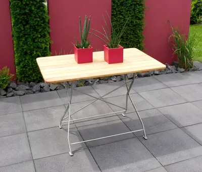 Produktbild von Holz-Klapptisch BAD TÖLZ 70x110cm, verzinkt Biergartentisch