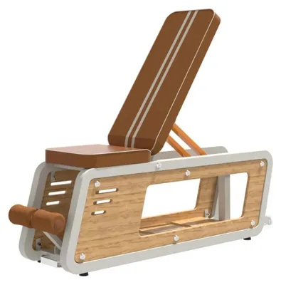 Image de Deportium, banc d'haltères Duke, couleur marron. Taille unique