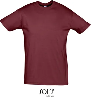 Image de SOLs 11380 | Regent 150 T-shirt homme - Couleur : Bourgogne - Taille : L
