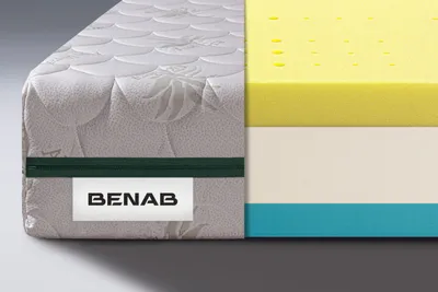 Produktbild von Schaummatratze Benab Zero Bio&Natural 21 Matratze 90 x 200 cm H3 / H4 hart 21 cm hohe Schaummatratzen, Aloe Vera, Antibakteriell, BIO Schaum, PUR