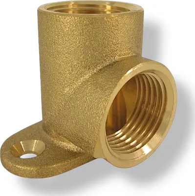 Produktbild von Wandscheibe Wandwinkel Messing 1/2" 90 Grad Innengewinde IG x IG