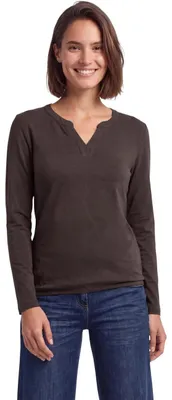 Produktbild von Cecil Damen Shirt mit Split Neck im Tunika-Look