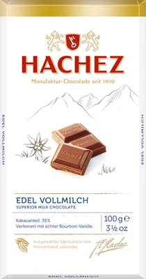 Produktbild von Hachez jemná mliečna čokoláda s bourbonskou vanilkou 100g