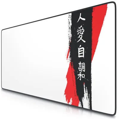 Obrázek produktu pro Titanwolf XXL Speed Gaming Mouse Pad Titanwolf Black 900 x 400mm, XXL podložka pod myš, podložka na stůl velké velikosti, zvyšuje přesnost a rychlost, Japan Ink Letters