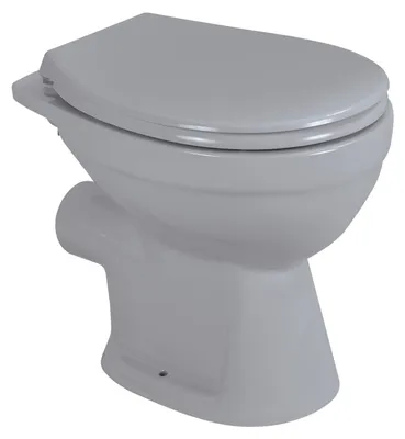 Produktbild von sanicomfort Stand-WC manhattan spülrandlos, Abgang waagrecht, Tiefspüler mit WC-Sitz mit Absenkautomatik