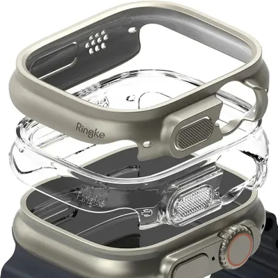 Produktbild von Ringke Slim 2Er-Pack Apple Watch Ultra 1/2 (49 Mm) Klar & Titangrau
