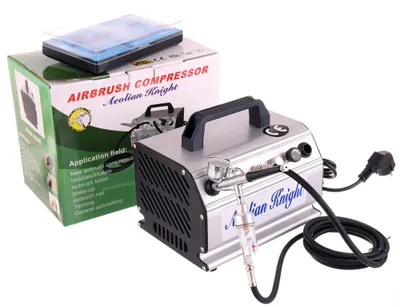 Produktbild von Airbrush-Kompressor-Set Mit Airbrush-Schlauchfilter 35-40L/Min