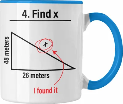 Produktbild von Trendation - Find X Lustige Tasse Mathe Spruch Mathematiker Geschenkidee Mathestudent Lustig (Blau)