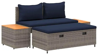 Immagine prodotto di vidaXL Set da salotto da esterno, 4 posti, 4 pezzi, 55 x 30 x 39 cm