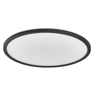 Zdjęcie produktu dla Lampa panelowa LEDVANCE SMART+ ORBIS WiFi, czarna, 25W, 2940lm, 400mm, regulowane białe światło (2700K-6500K), ramka z kolorowym światłem RGB, ściemniana, sterowana za pomocą aplikacji, kompatybilna z Amazon, Google i Co.