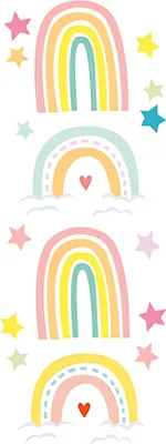 Produktbild von Sticker moderne Regenbogen, 1 Bogen, Rössler