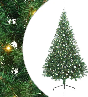 Obrázek produktu pro vidaXL Umělý předsvětlený vánoční stromek zelený 240 cm PVC