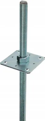 Produktbild von Mastfuß mit verstellbarem Höhenanker M24*500 110*110 - LBS PK24*110