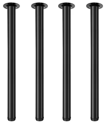 Zdjęcie produktu dla Nogi do stołu - Metalowe - 75 cm - Czarne - Zestaw 4 sztuk