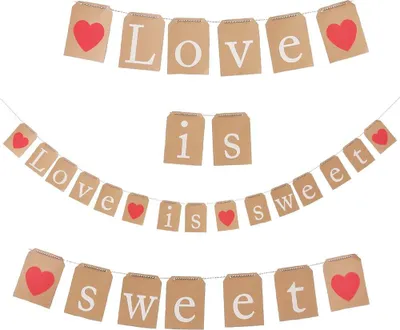 Produktbild von Oblique Unique Hochzeit JGA Girlande Banner Deko - Love is sweet