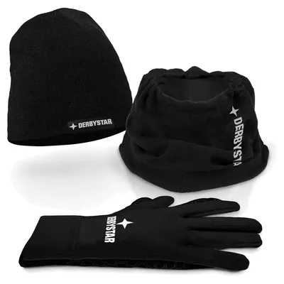 Immagine prodotto di DERBYSTAR set invernale in pile cappello+guanti+scaldacollo nero 11