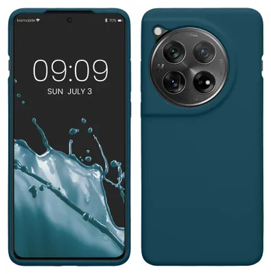 Produktbild von kwmobile Handyhülle für OnePlus 12 Hülle - Case Silikon - Kabelloses Laden - Schutzhülle Cover in Petrol