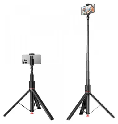 Obrázok produktu pre Acefast - Selfie Stick selfie tyč so statívom, diaľkovým ovládaním a teleskopickou tyčou 177 cm pre telefóny 60–95 mm – čierna