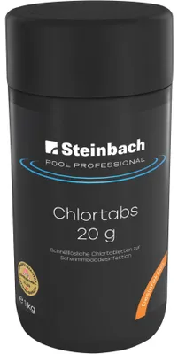 Produktbild von Steinbach Pool Professional Chlortabs 20 g 1 kg | schnelllösliche Chlor Tabletten für Pool | pH-neutral & staubarm | gegen Algen Viren Pilze | für Dauer- & Erstdosierung