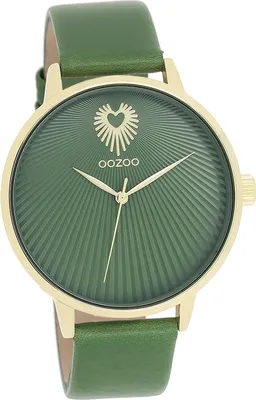 Produktbild von Oozoo Leder Damen Uhr Analog Quarzuhr Armband grün Timepieces D2UOC11344