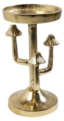 Productafbeelding van Mars & More kaarsenhouder, paddenstoelvormig, goud, hoogte 20 cm, diameter 10 cm