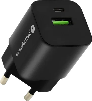 Obrázek produktu pro everActive CHARGER USB/USB-C QC3.0 30W BLACK