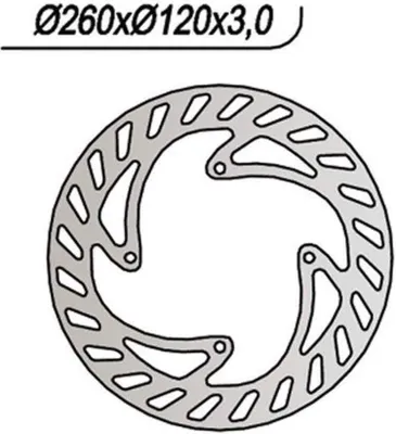 Imagen del producto de Disco de freno NG, 260 mm, modelo 721