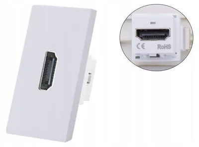 Produktbild von B-LINE DLX HDMI-Buchse Weiß Rahmen-System BL-1000064