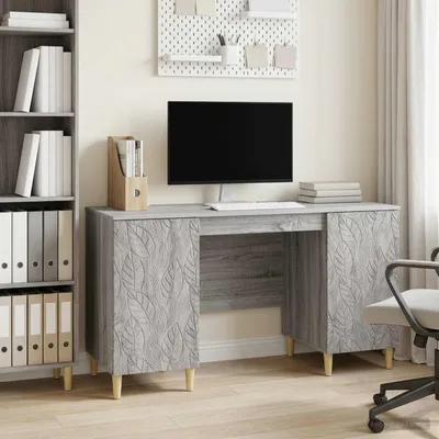 Zdjęcie produktu dla Maison Exclusive - Biurko w kolorze Sonoma, wymiary 142,5 x 50 x 75 cm, wykonane z płyty wiórowej