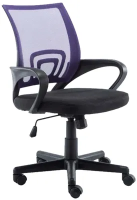 Produktbild von DELUKE® Bürostuhl PARIS - 88x56x54, Lila | Kunstleder | Kunststoff Gestell | ergonomische Bürostühle Homeoffice Stuhl mit Rollen