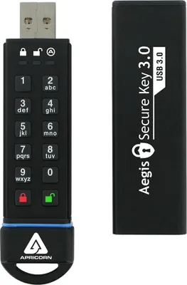 Immagine prodotto di Apricorn Aegis Secure Key 3.0 - Unità flash USB - crittografata - 30 GB - USB 3.0