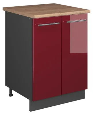 Produktbild von Spülenunterschrank Vicco Fame-Line Bordeaux Hochglanz/Anthrazit 60 cm, Model 65263