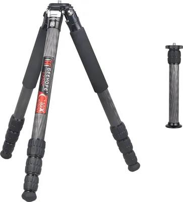 Immagine prodotto di Treppiede GEEHOPE, Leggero in fibra di carbonio, Elevata capacità di carico 20 kg, Altezza massima 171 cm , L220CL220C