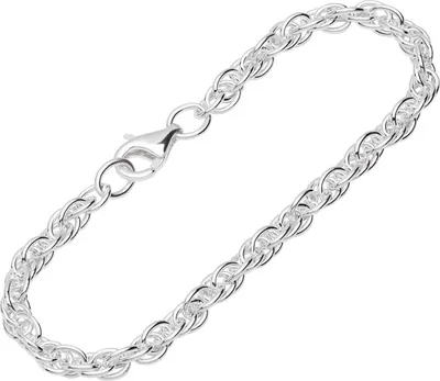 Produktbild von Armband 925 Sterling Silber 19cm Doppelanker Kette Damen designer Armbandkette