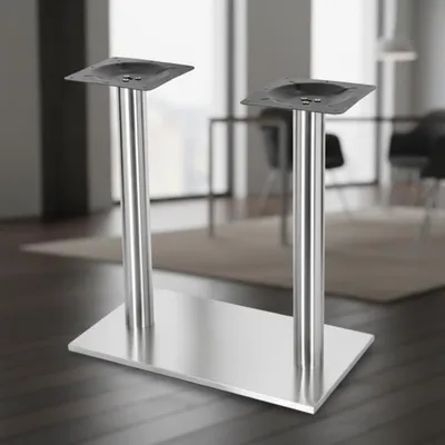 Produktbild von Doppeltischsäule Edelstahl 72 cm Eckfuß 70×40 cm für Esstisch Möbelbein