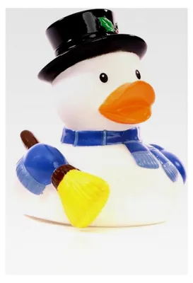 Produktbild von A - Schneemann? Quietscheente - Badeente - ca. 8 cm gross