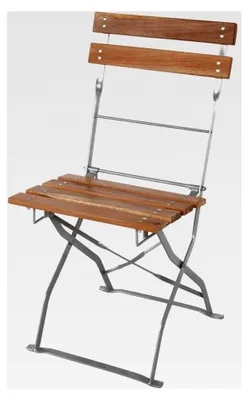 Produktbild von Klappsessel für den Garten aus Akazienholz und pulverbeschichtetem Stahl 53,5x47x84cm
