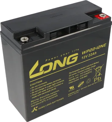 Produktbild von Akku für Alarmanlagen 12 Volt 22 Ah 181x76 x167mm, M6 Innengewinde