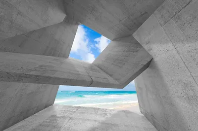 Produktbild von Muralo Fototapete 270 x 180 cm Vlies Tapete Wandtapeten moderne Wandbilder XXL 3D Effekt Geometrie Tunnel