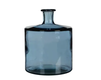Produktbild von Guan Flasche Glas blau - h26xd21cm