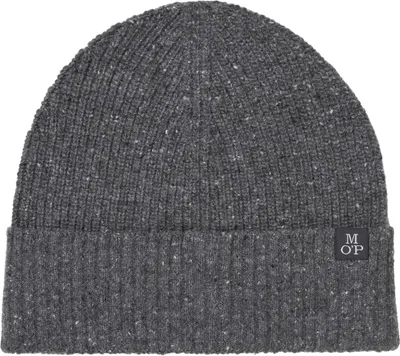 Produktbild von Marc O'Polo Beanie Mütze Knitted Hat Graphite Grey Melange grau