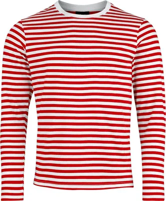 Produktbild von Brandit Langarmshirt Herren Ringelshirt Longsleeve rot/weiß L