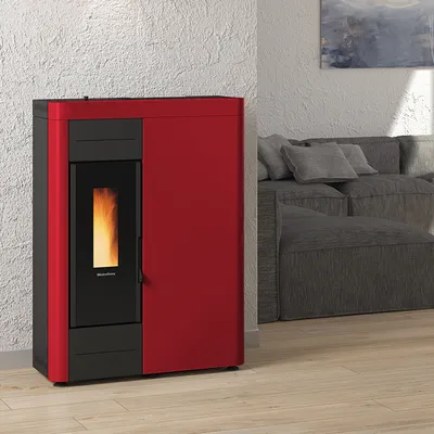 Obrázok produktu pre Extraflame peletová pec s vodným okruhom | Virna Idro červená | 14,5 kW
