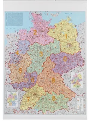 Produktbild von Franken Kartentafel PLZ - 97 x 137 cm, beschreibbar