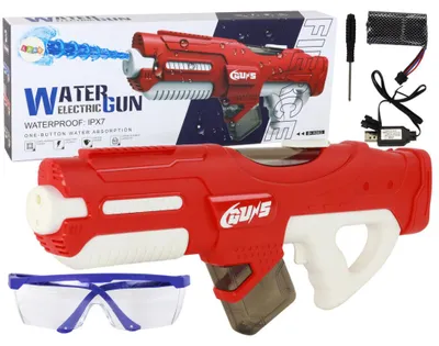 Immagine prodotto di Pistola ad acqua grande rossa 750ml + bicchieri