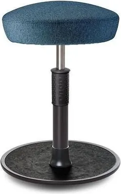 Produktbild von Sitz- Stehhocker Free Regular Hutsitz Camira Rivet Ozeanblau schwarz /schwarz.