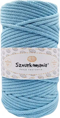 Zdjęcie produktu dla Sznurek bawełniany z rdzeniem 5 mm 100 m, przędza do makramy, sznurek do makramy, sznurek szydełkowy, sznurek do makramy, przędza naturalna, sznurek 5 mm, dzianinowy sznurek bawełniany, ręka